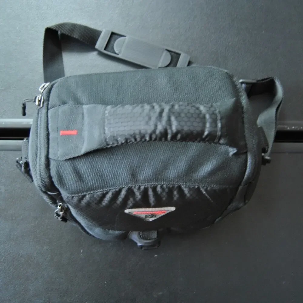Precision Small Black & Red Camera Bag w/ Rain Cover